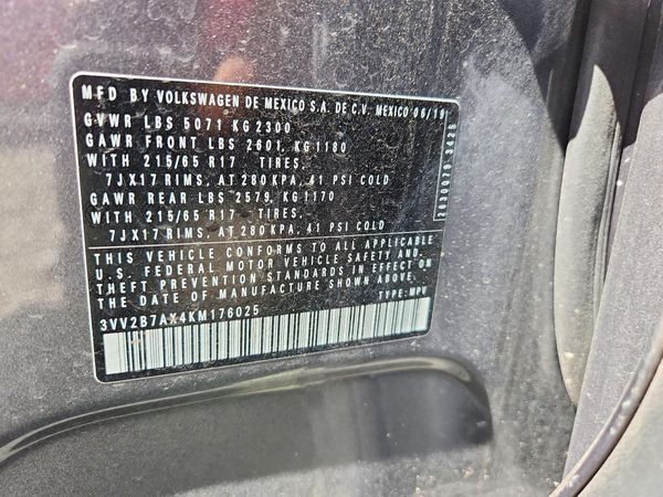 2019 VOLKSWAGEN TIGUAN