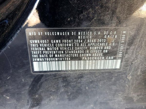 2019 VOLKSWAGEN JETTA