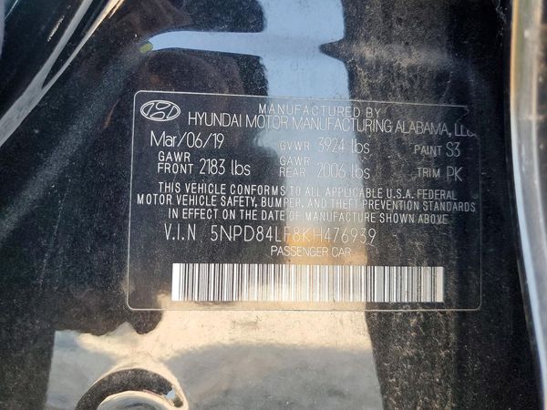 2019 HYUNDAI ELANTRA