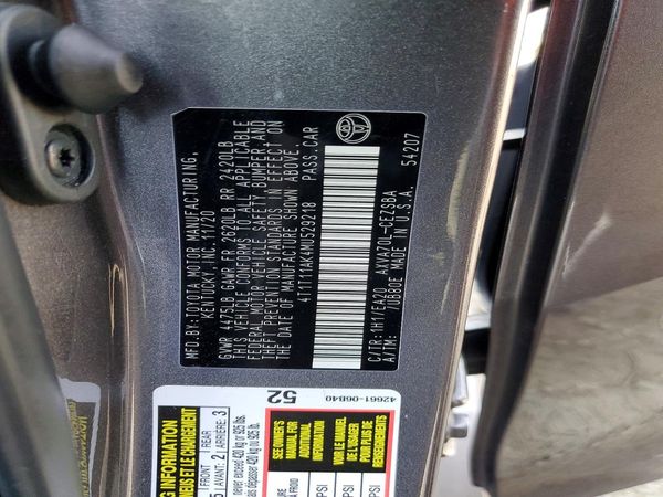 2021 TOYOTA CAMRY SE + Convenient Pkg
