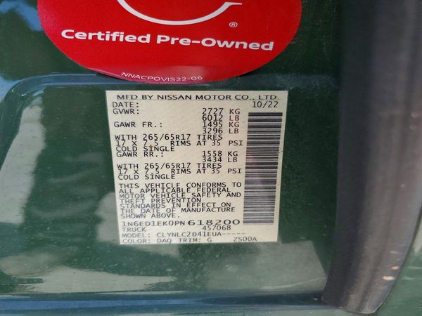 2023 NISSAN FRONTIER Crew Cab