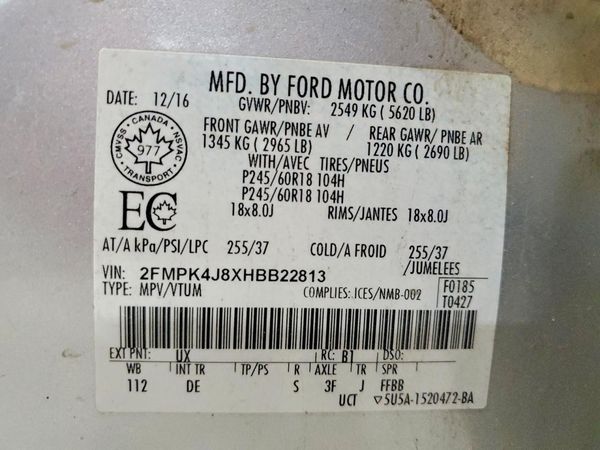 2017 FORD EDGE SEL