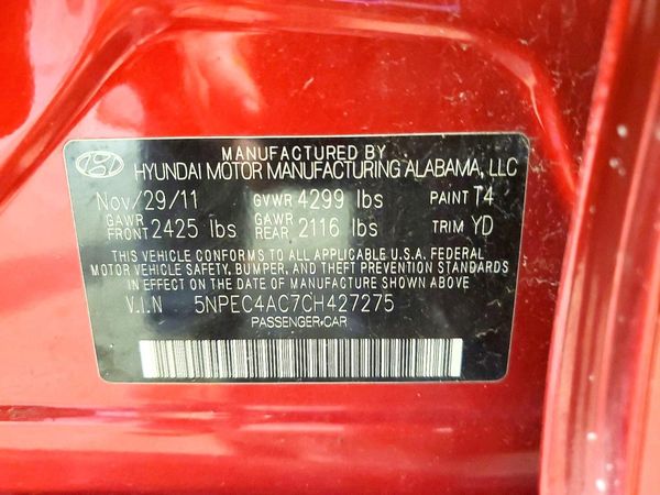 2012 HYUNDAI SONATA Middle level
