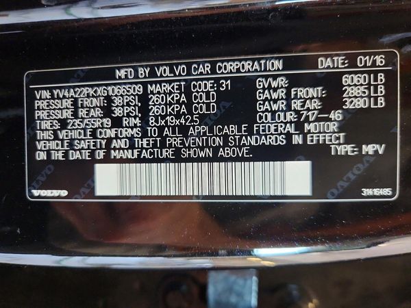 2016 VOLVO XC90 SV42 Momentum