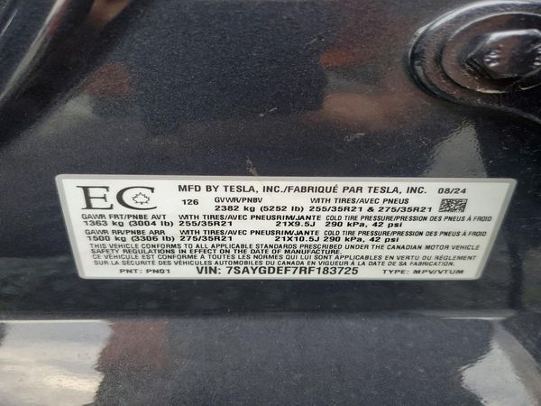 2024 TESLA MODEL Y