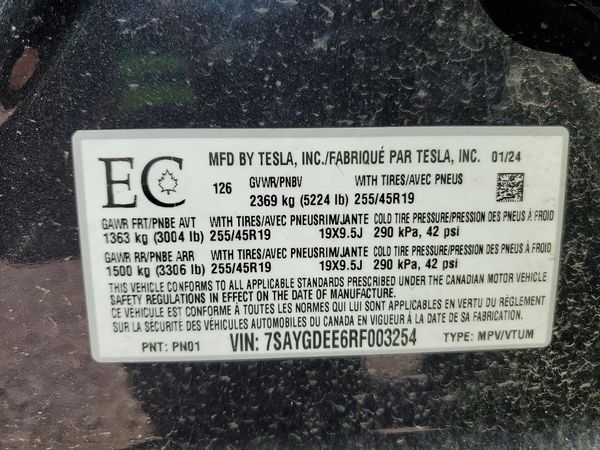 2024 TESLA MODEL Y