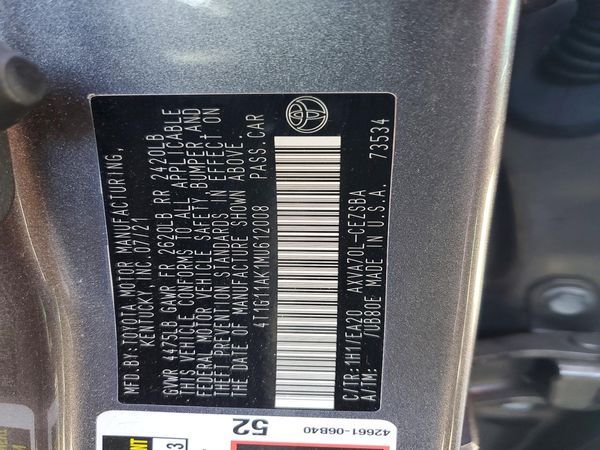 2021 TOYOTA CAMRY