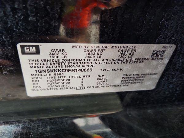 2015 CHEVROLET SUBURBAN LTZ