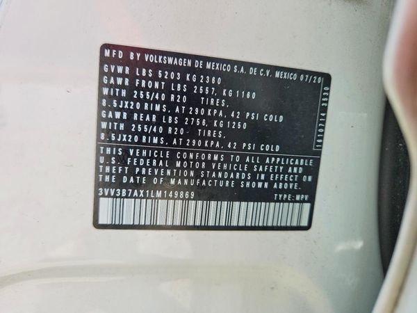 2020 VOLKSWAGEN TIGUAN
