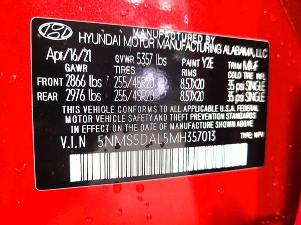 2021 HYUNDAI SANTA FE Calligraphy