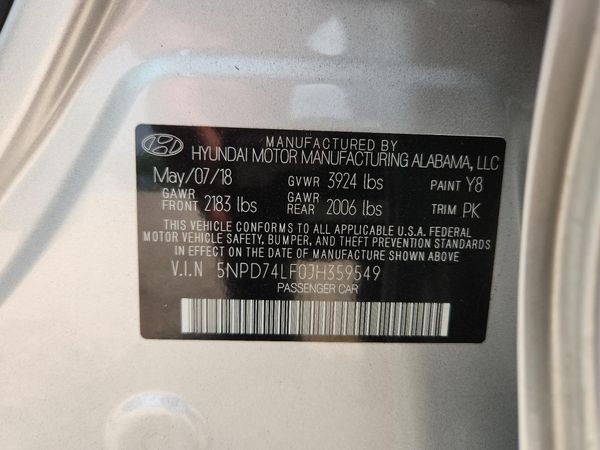 2018 HYUNDAI ELANTRA