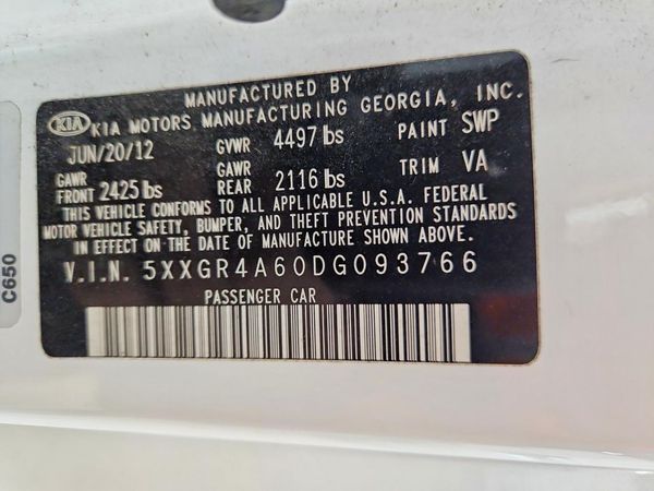 2013 KIA OPTIMA SX