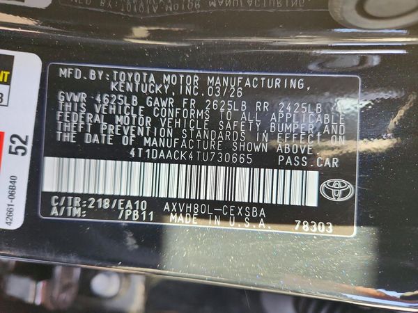 2026 TOYOTA CAMRY