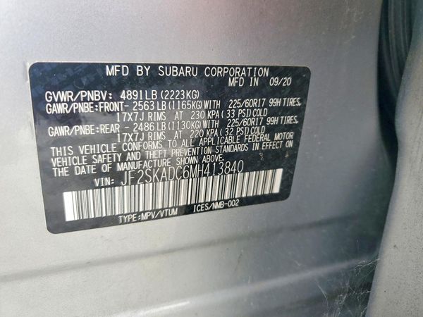 2021 SUBARU FORESTER Base