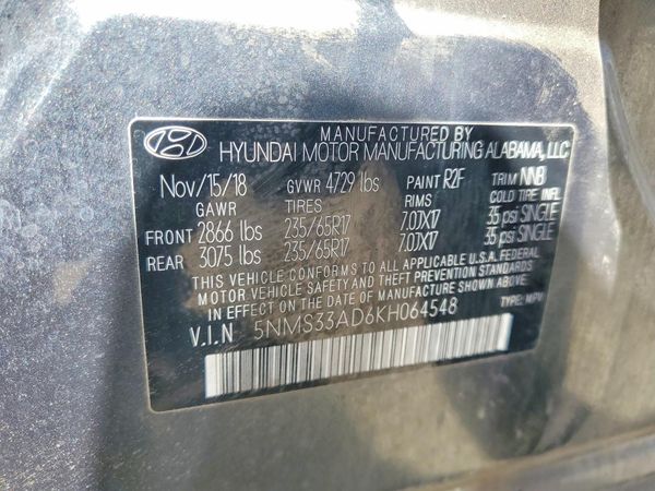 2019 HYUNDAI SANTA FE