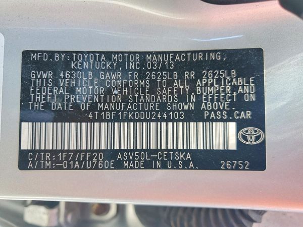 2013 TOYOTA CAMRY