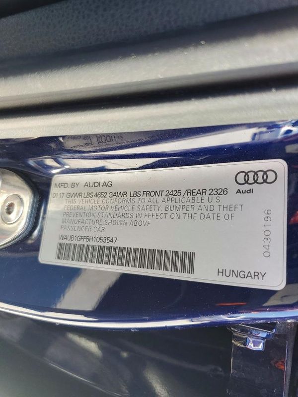 2017 AUDI S3 quattro Premium Plus