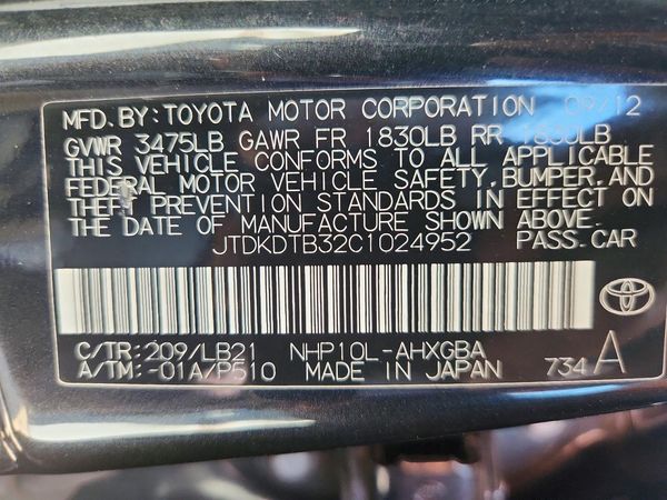 2012 TOYOTA PRIUS