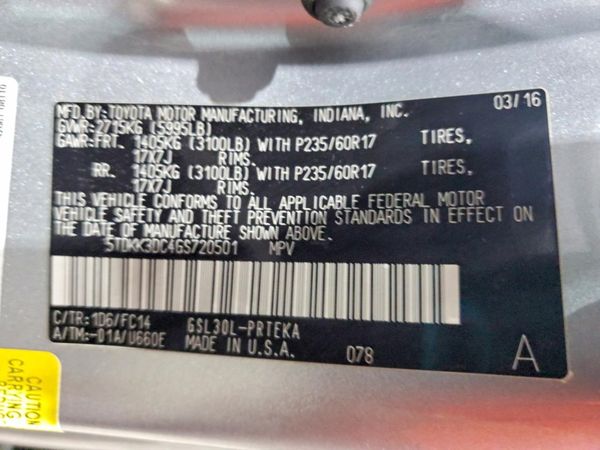 2016 TOYOTA SIENNA