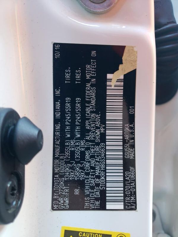 2016 TOYOTA HIGHLANDER Base/Hybrid