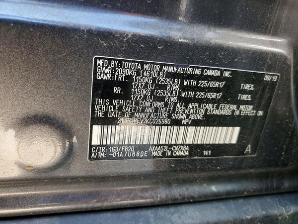 2019 TOYOTA RAV4 LE