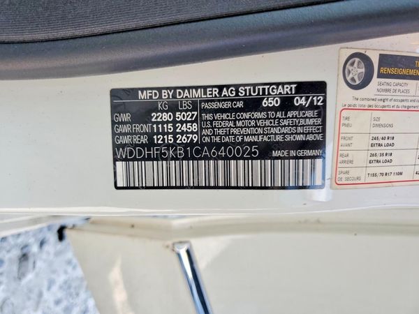 2012 MERCEDES-BENZ E E350