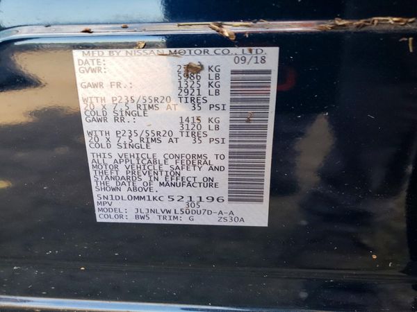 2019 INFINITI QX60