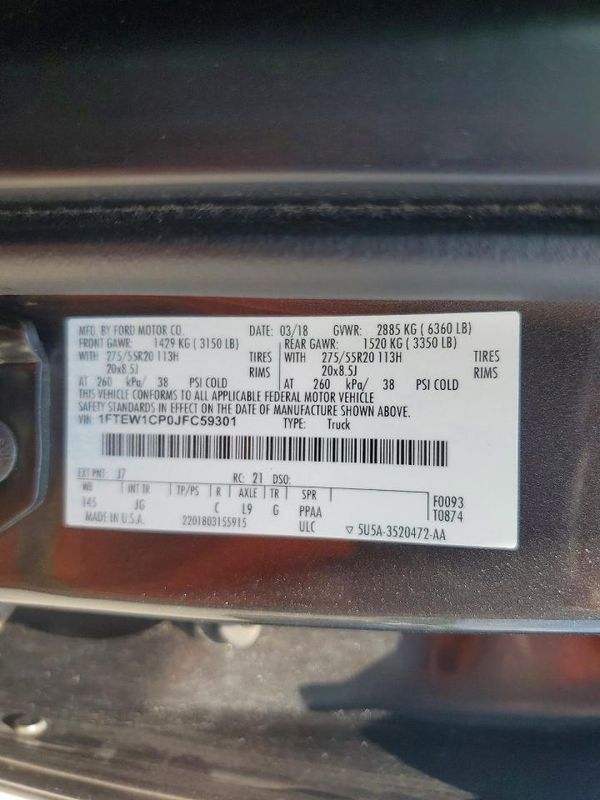2018 FORD F150