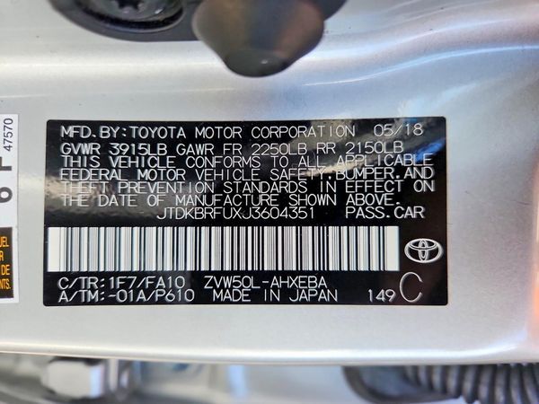 2018 TOYOTA PRIUS