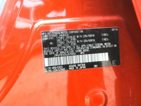 2016 TOYOTA RAV4 SE (S Grade)