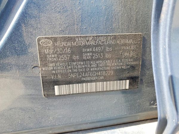 2016 HYUNDAI SONATA