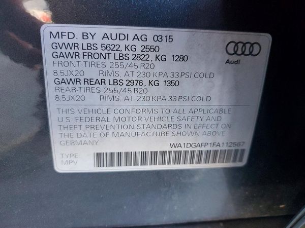 2015 AUDI Q5 S Line Premium Plus