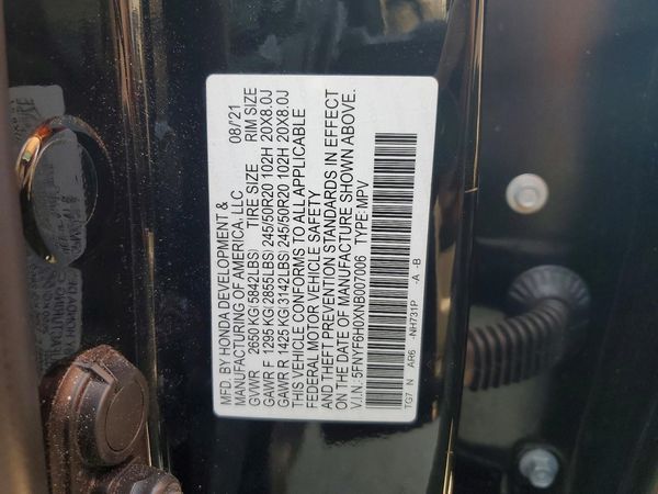 2022 HONDA PILOT ELITE