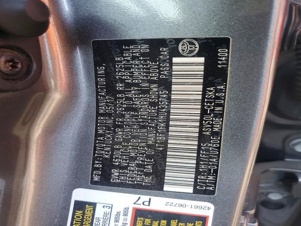 2017 TOYOTA CAMRY LE/SE/XLE/XSE