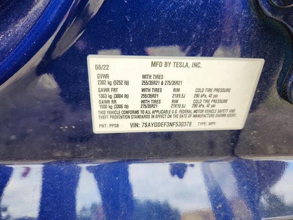 2022 TESLA MODEL Y