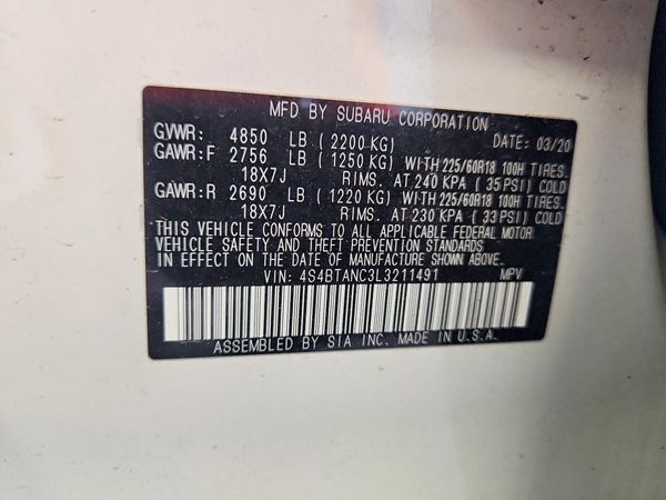 2020 SUBARU OUTBACK Limited+M/R+NAVI(HK)