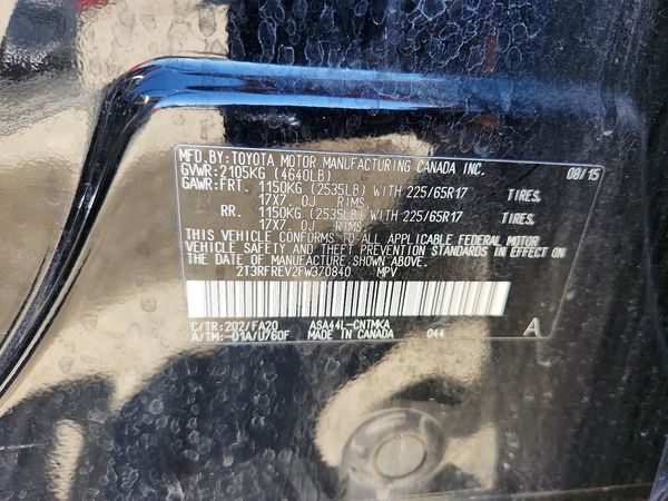 2015 TOYOTA RAV4 XLE (M Grade)