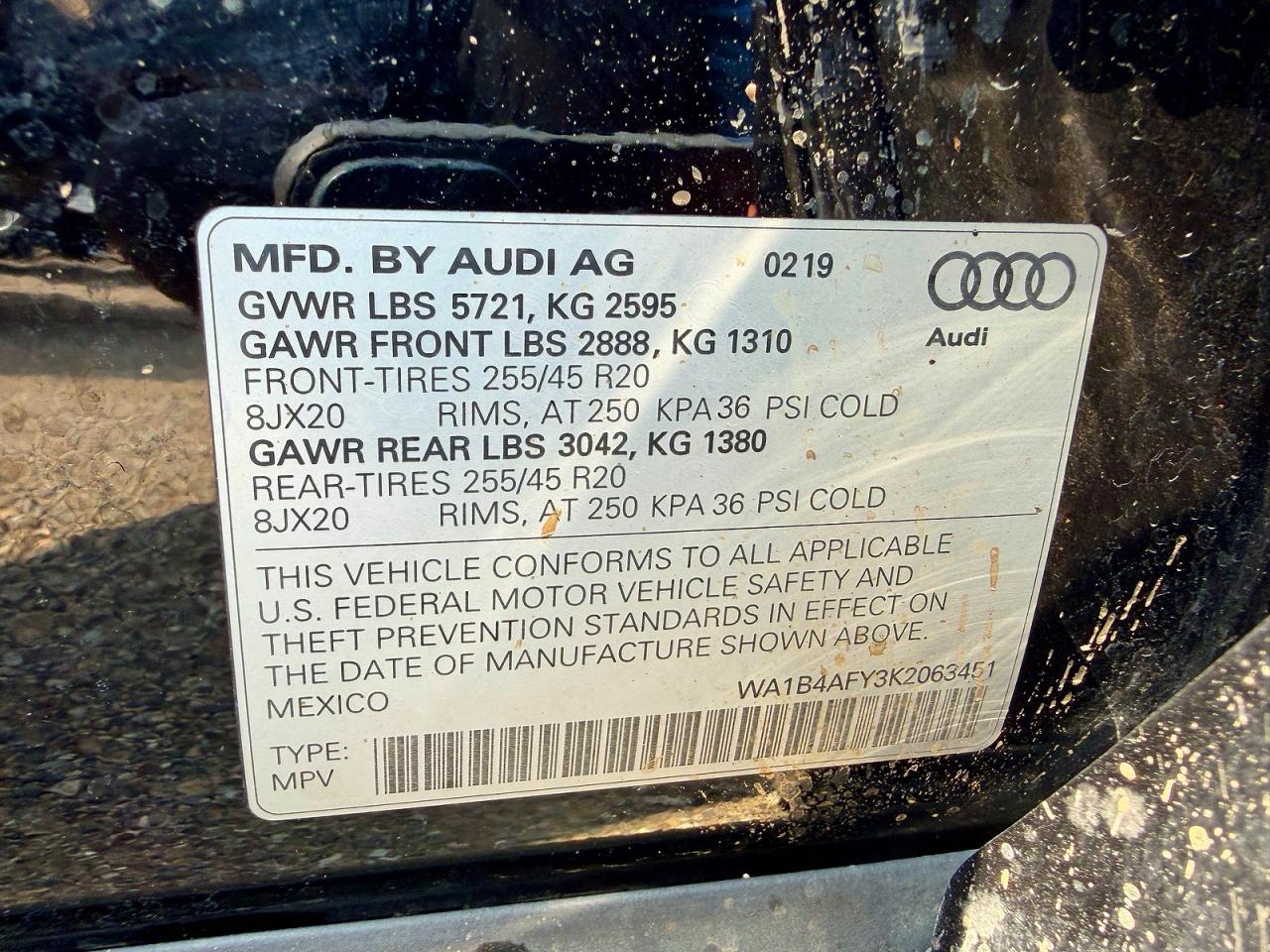 2019 AUDI SQ5 quattro Premium Plus