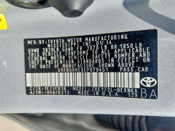 2014 TOYOTA COROLLA L/LE