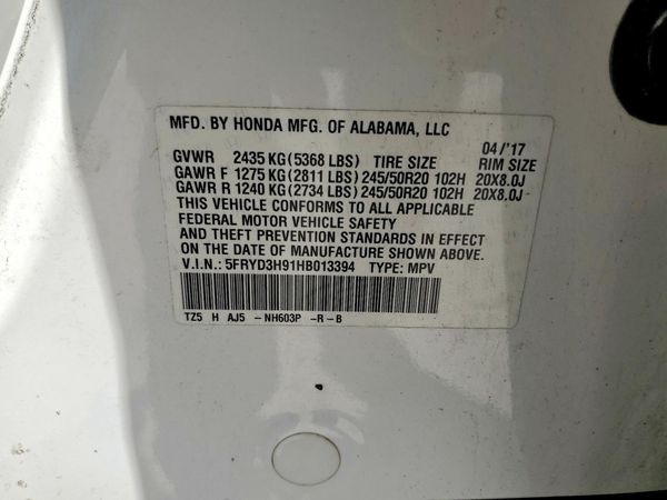 2017 ACURA MDX Advance w/RES