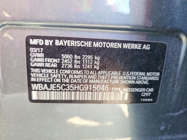 2017 BMW 540