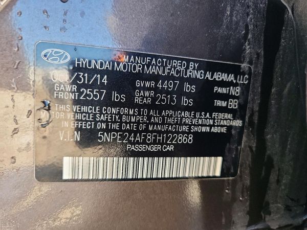2015 HYUNDAI SONATA SE, ECO
