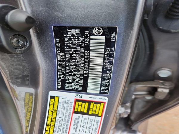 2018 TOYOTA CAMRY L/LE/SE/XLE — VINS
