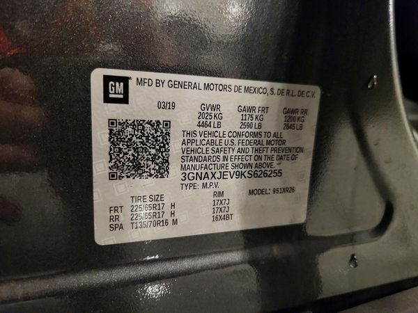 2019 CHEVROLET EQUINOX LT (2FL)