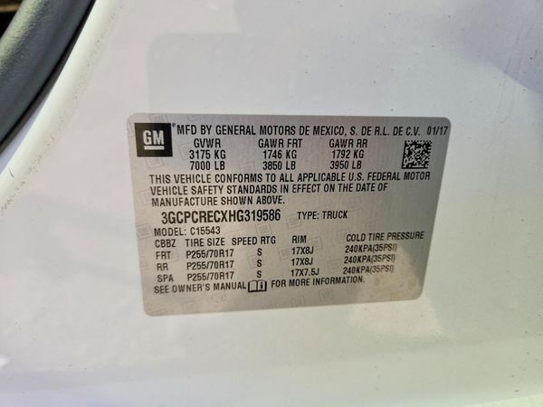 2017 CHEVROLET SILVERADO LT