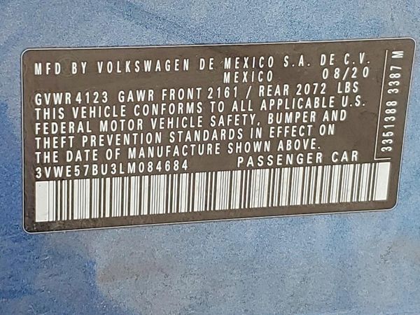 2020 VOLKSWAGEN JETTA SEL
