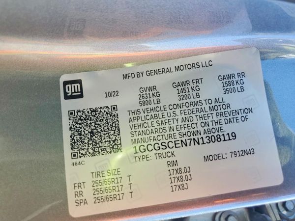 2022 CHEVROLET COLORADO