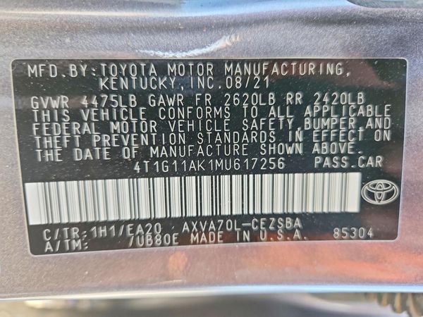 2021 TOYOTA CAMRY