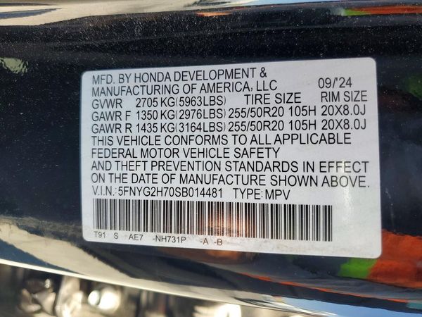 2025 HONDA PILOT TOURING, TOURING HPD