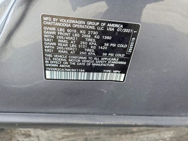 2021 VOLKSWAGEN ATLAS